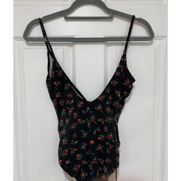 Out from Under for Urban Outfitters Floral Tie Bodysuit Medium - Picture 4 of 4